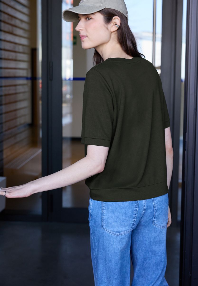 Basic T-Shirt mit Kurzarm und Rundhals