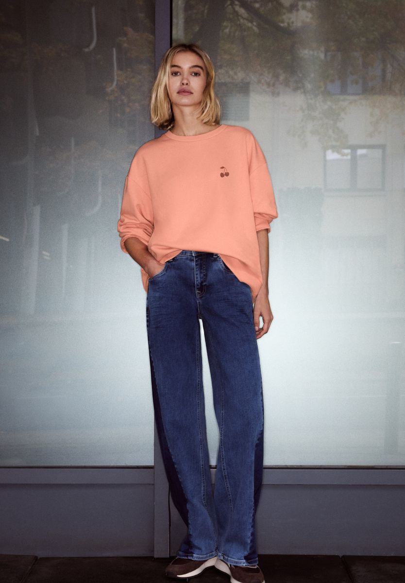 Langarm Sweatshirt mit Backprint