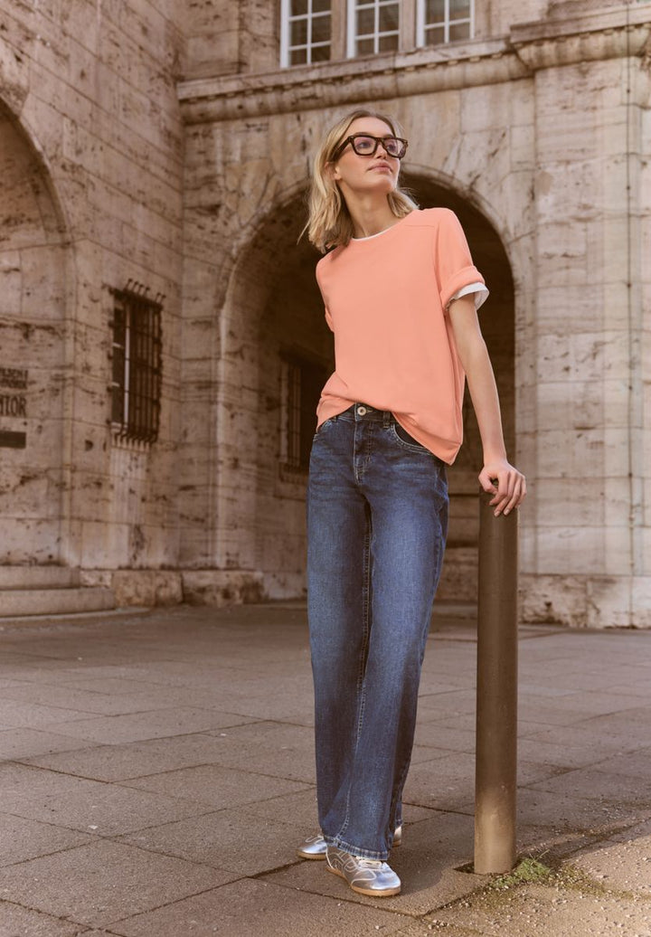 Basic T-Shirt mit Kurzarm und Rundhals