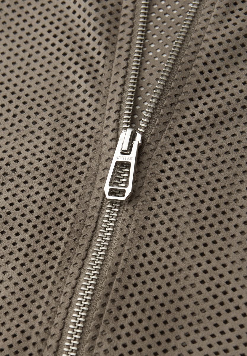 Blouson aus Velours Mesh mit Zipper