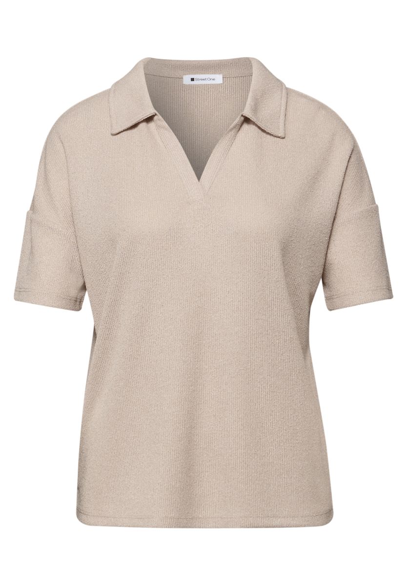 Kurzarm Poloshirt in Unifarbe