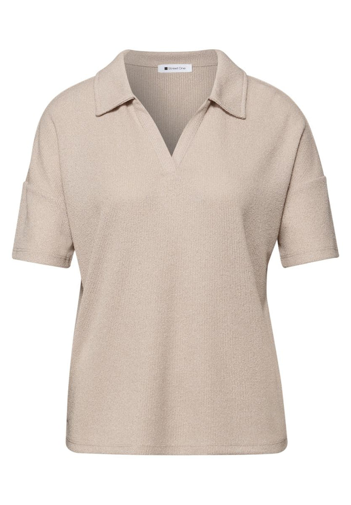 Kurzarm Poloshirt in Unifarbe