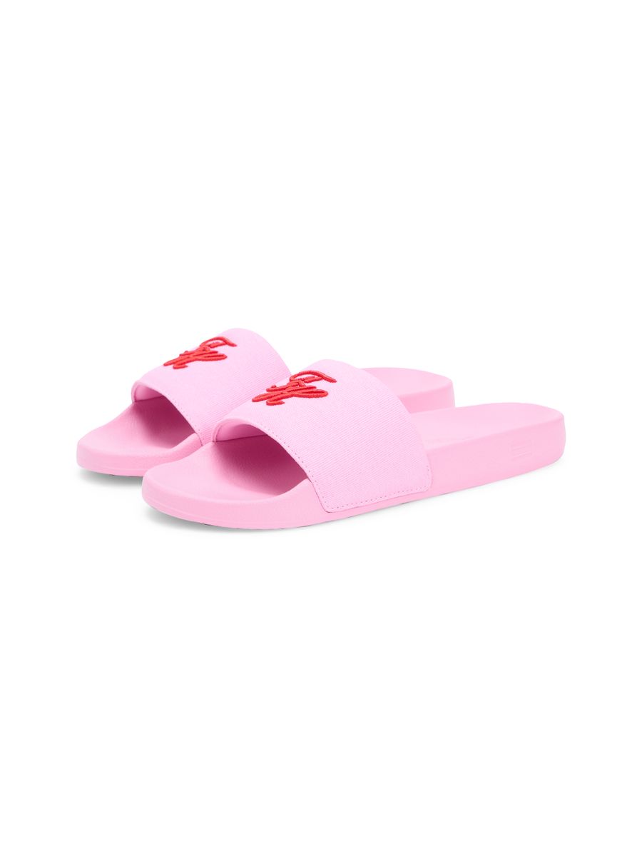Logo Embroidery Canvas Pool Slides