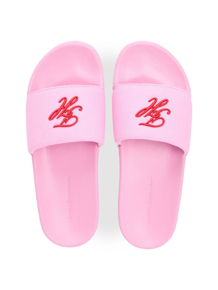 Logo Embroidery Canvas Pool Slides