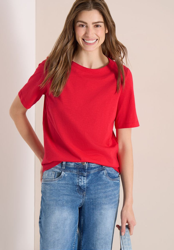 Kurzarm T-Shirt aus reiner Baumwolle