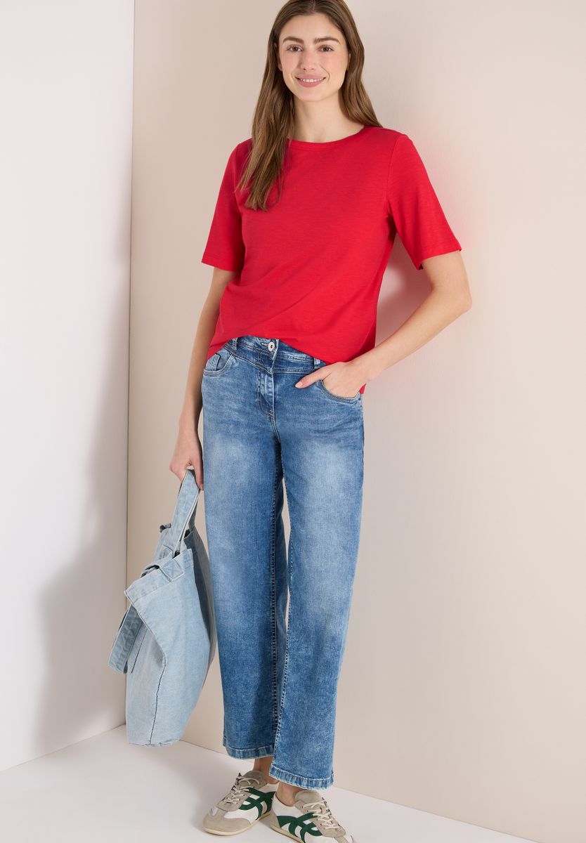 Kurzarm T-Shirt aus reiner Baumwolle