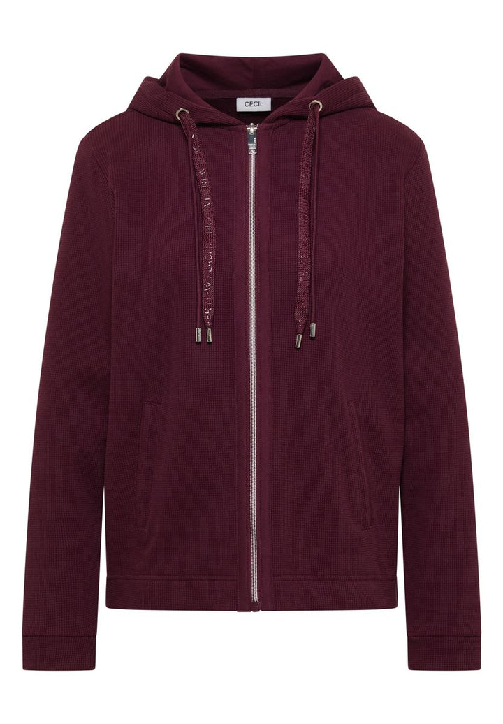 Langarm Jacke mit Kapuze und Taschen