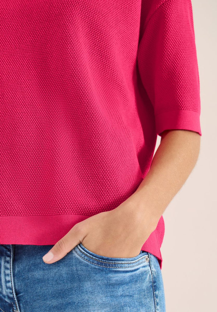 Kurzarm Pullover mit Struktur