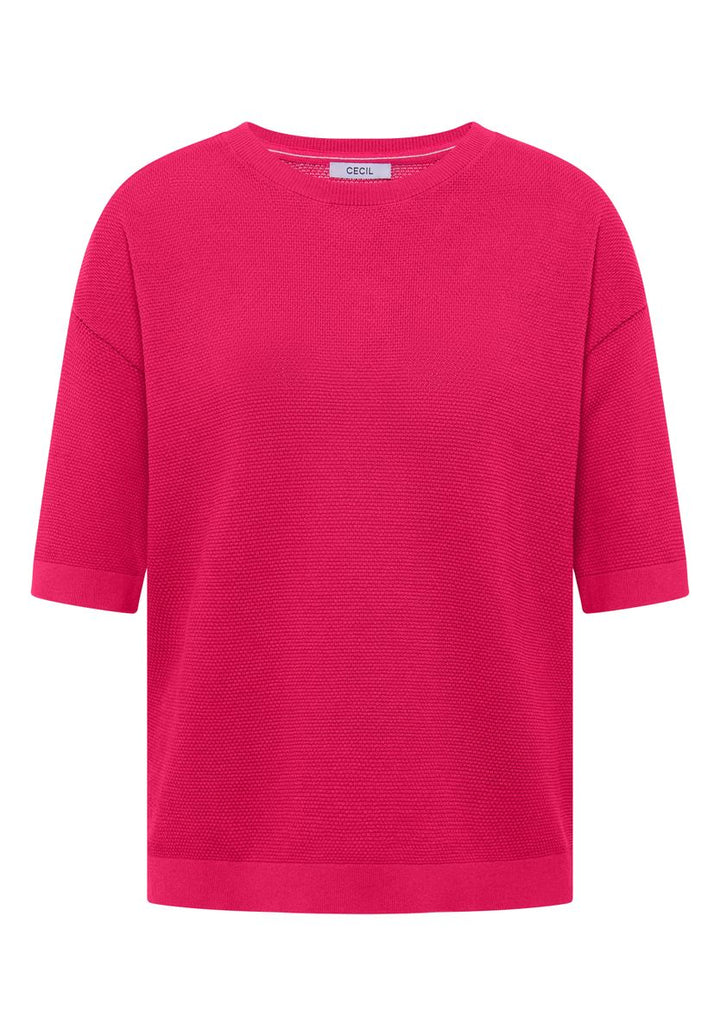 Kurzarm Pullover mit Struktur