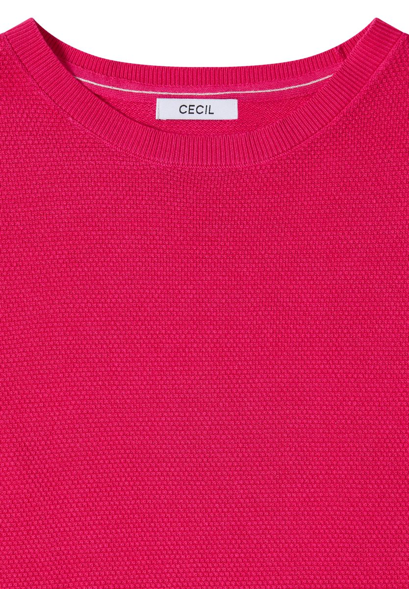 Kurzarm Pullover mit Struktur