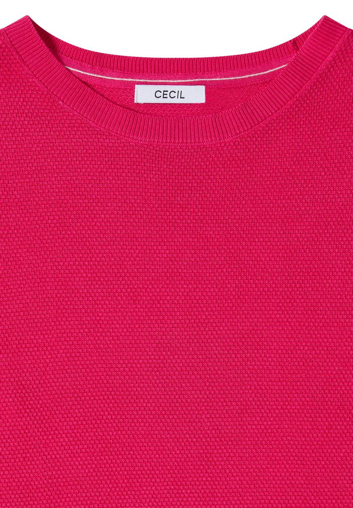 Kurzarm Pullover mit Struktur