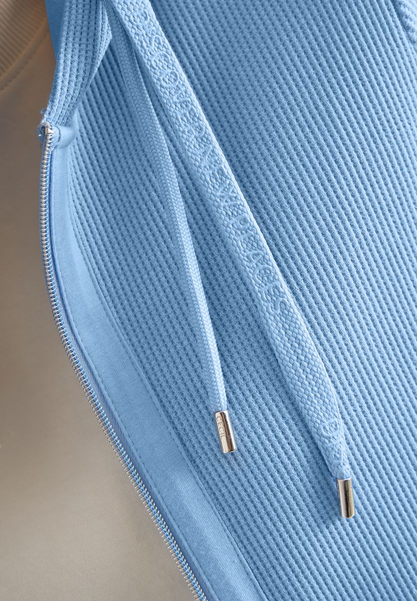 Langarm Jacke mit Kapuze und Taschen