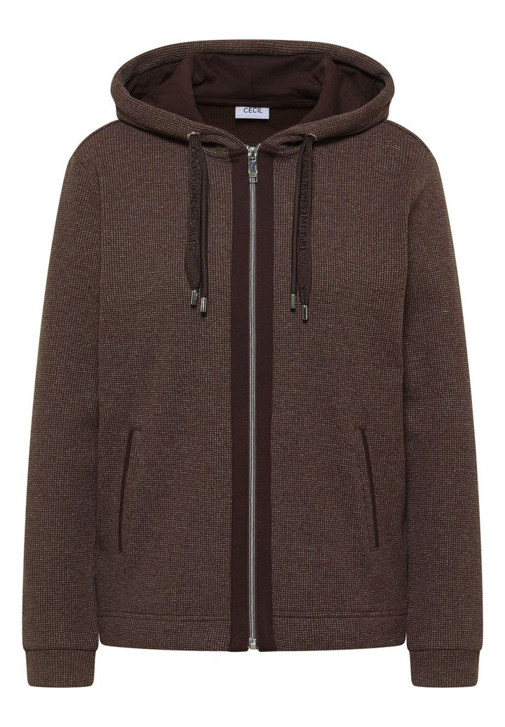 Langarm Jacke mit Kapuze und Taschen
