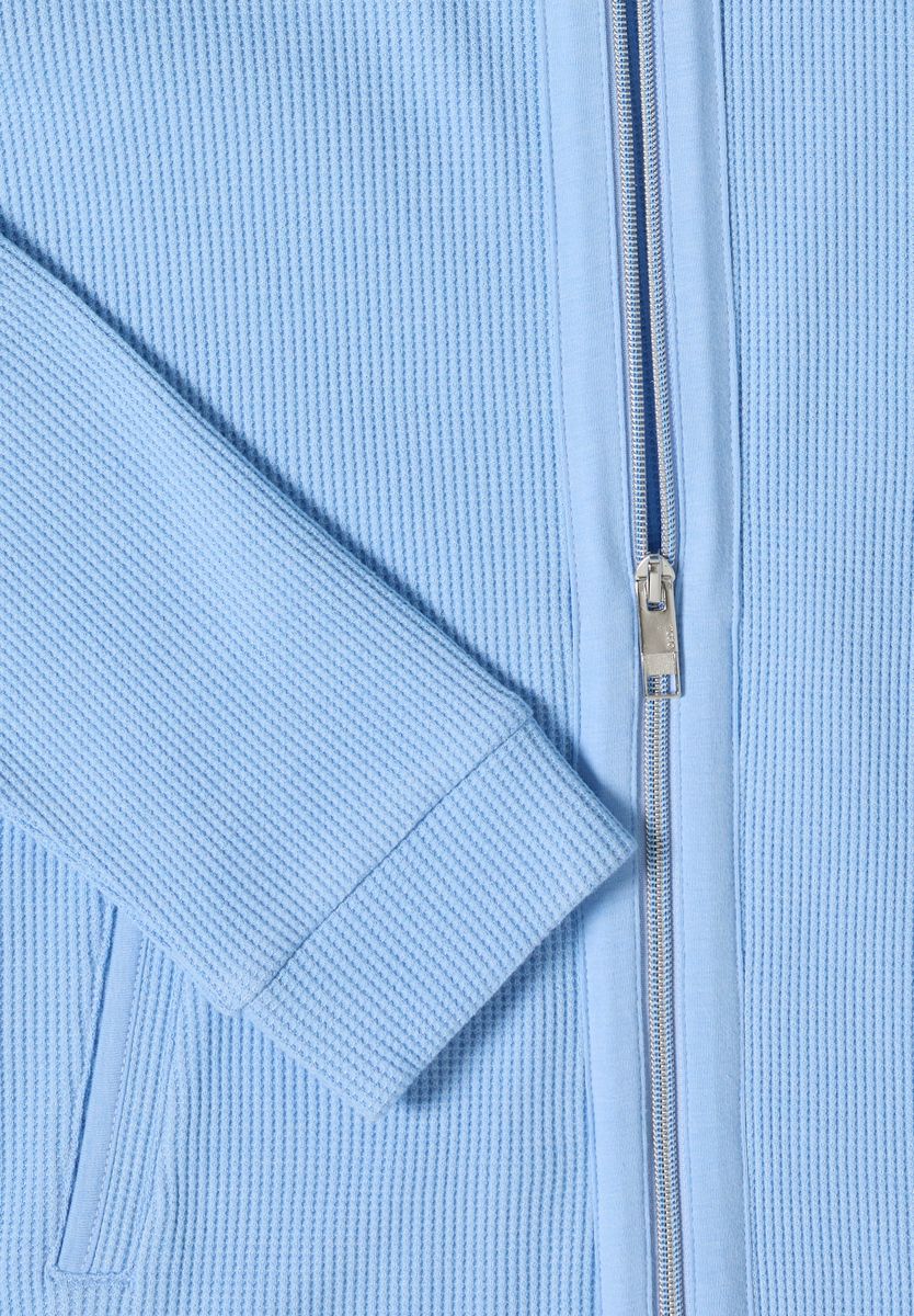 Langarm Jacke mit Kapuze und Taschen