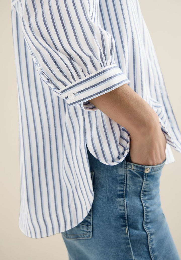 Bluse in Seersucker Qualität