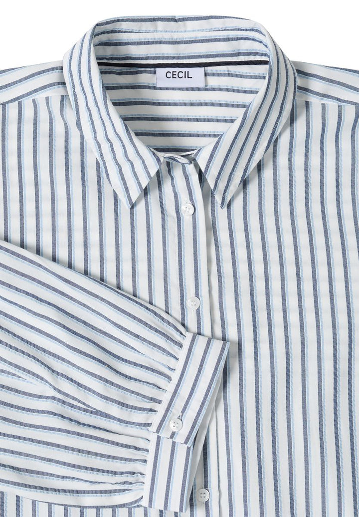 Bluse in Seersucker Qualität