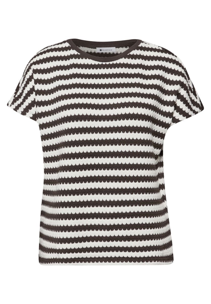Dropped Shoulder Shirt mit Streifen