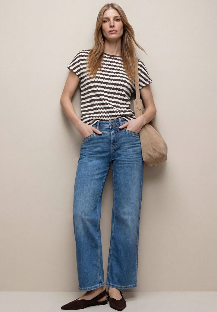 Dropped Shoulder Shirt mit Streifen