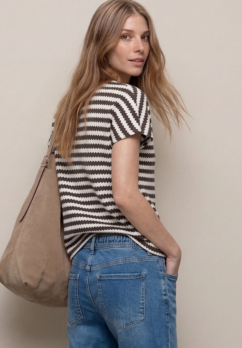 Dropped Shoulder Shirt mit Streifen