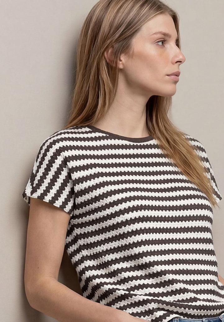 Dropped Shoulder Shirt mit Streifen