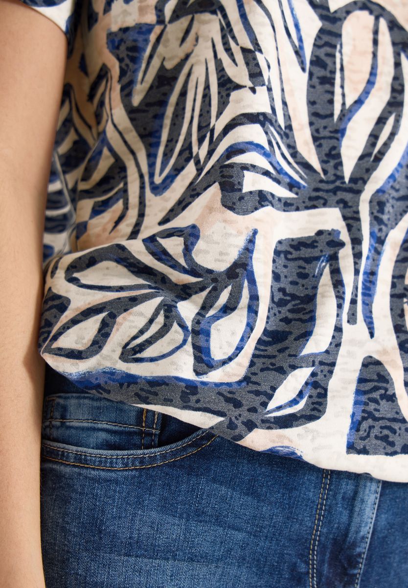 T-Shirt in Ausbrenner-Optik