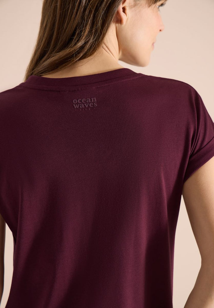 Shirt mit Split Neck im Tunika-Look