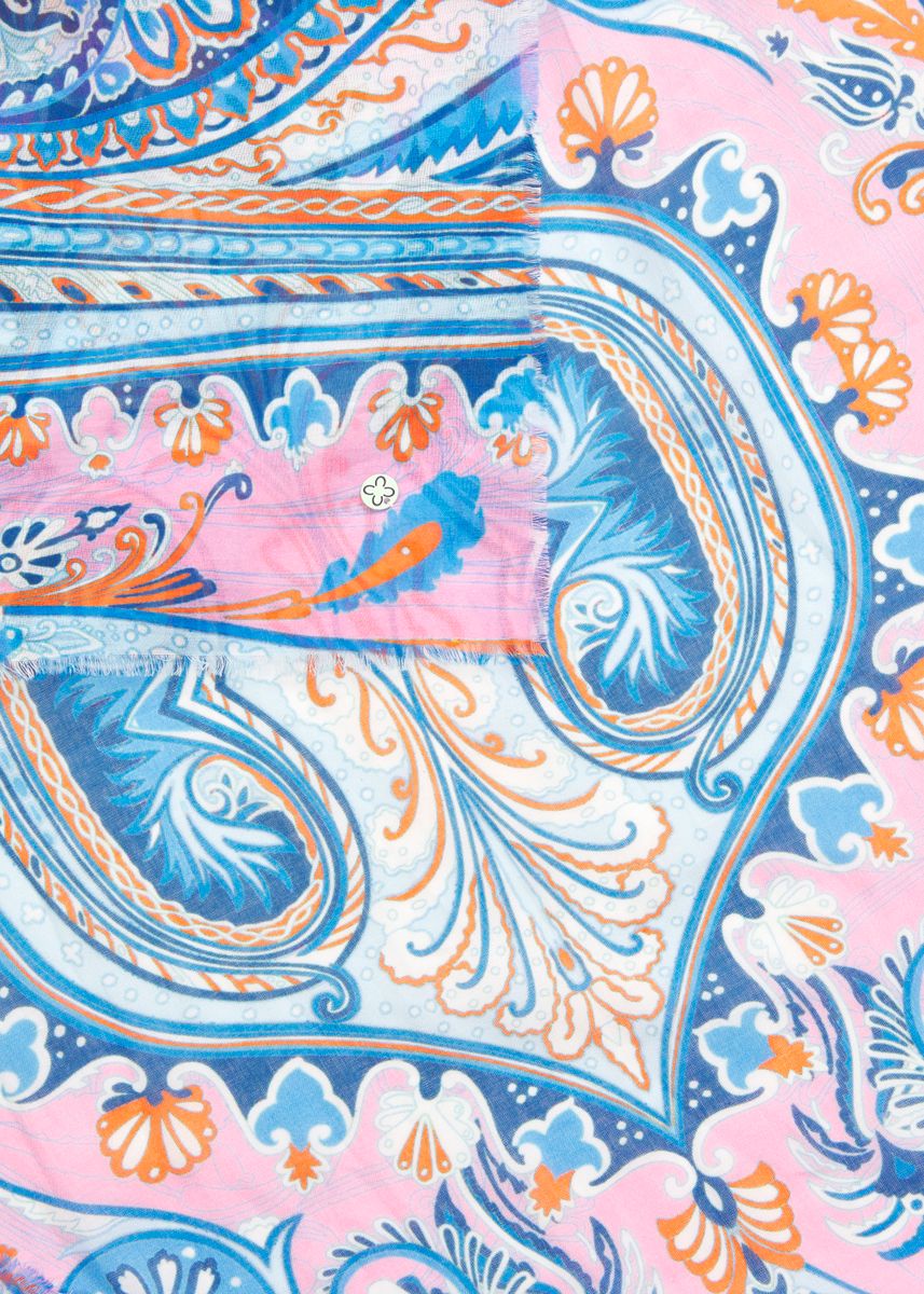 Schal aus Baumwolle  mit Paisley-Muster