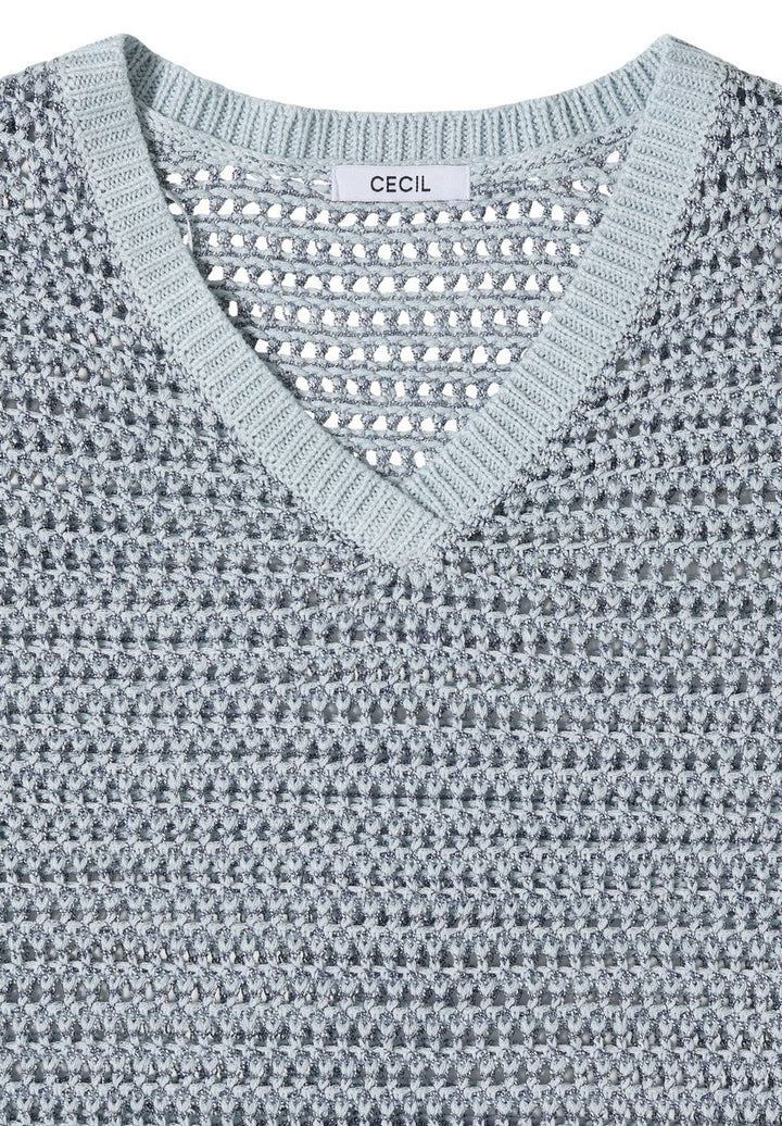 Pullover mit V-Neck und Garnmix
