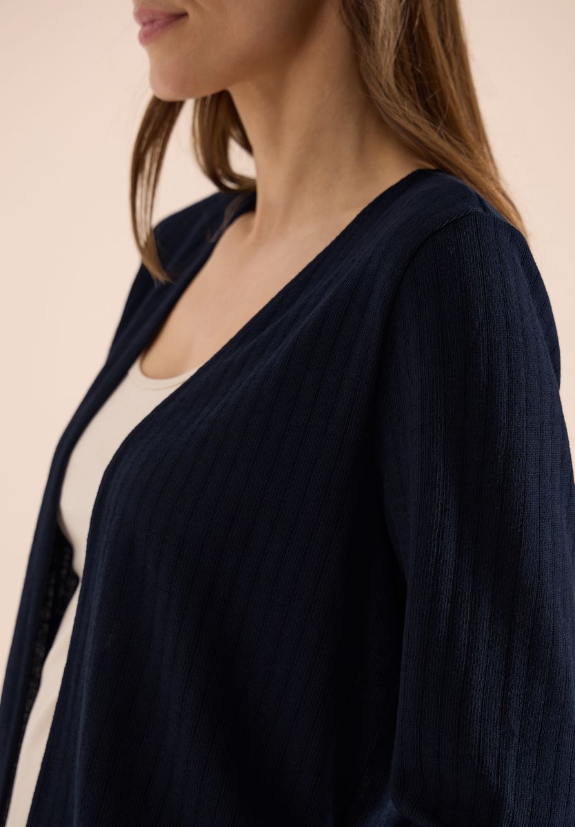 3/4-Arm Jacke in Strick-Optik