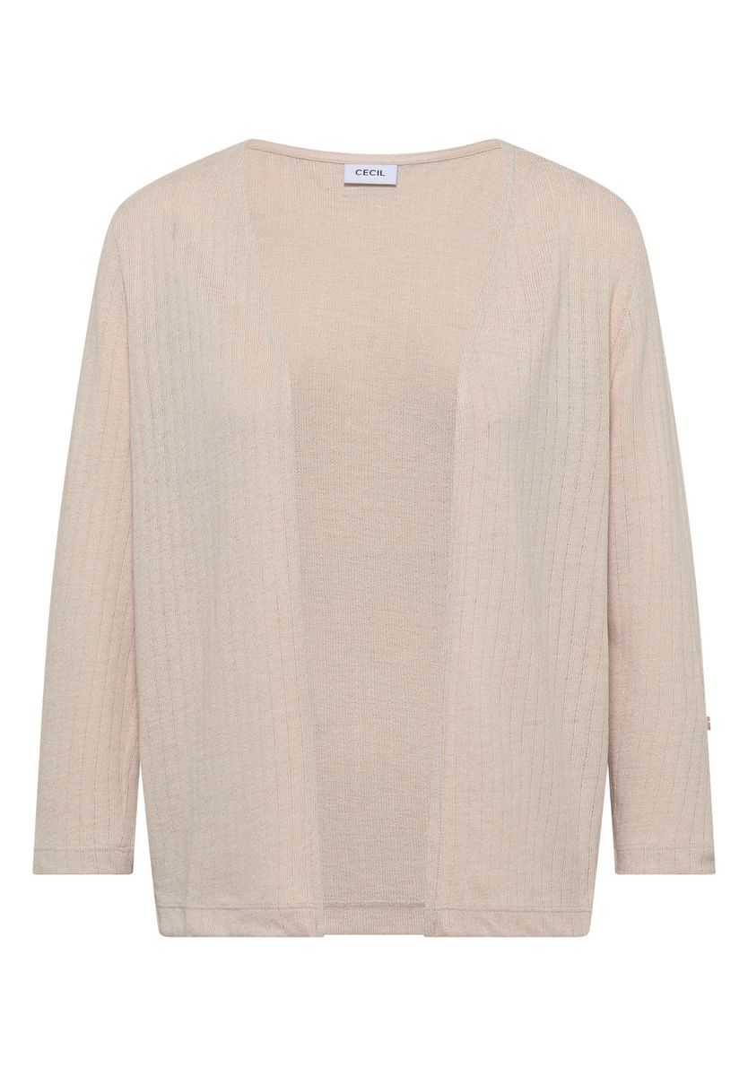 3/4-Arm Jacke in Strick-Optik