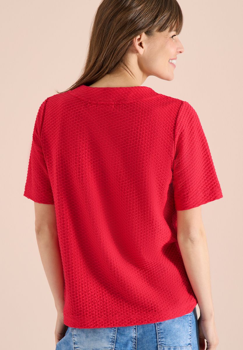 T-Shirt mit Rundhals mit Tunnelzug
