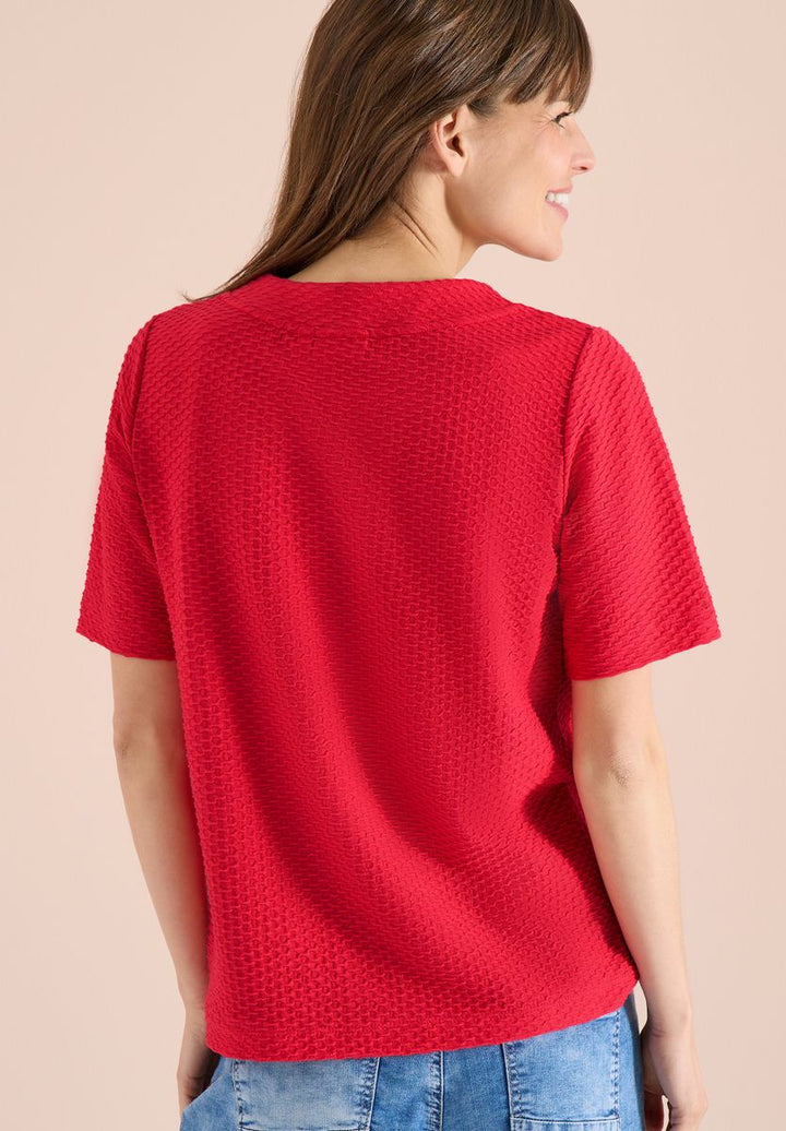 T-Shirt mit Rundhals mit Tunnelzug