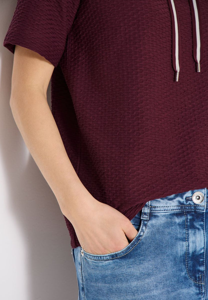 T-Shirt mit Rundhals mit Tunnelzug