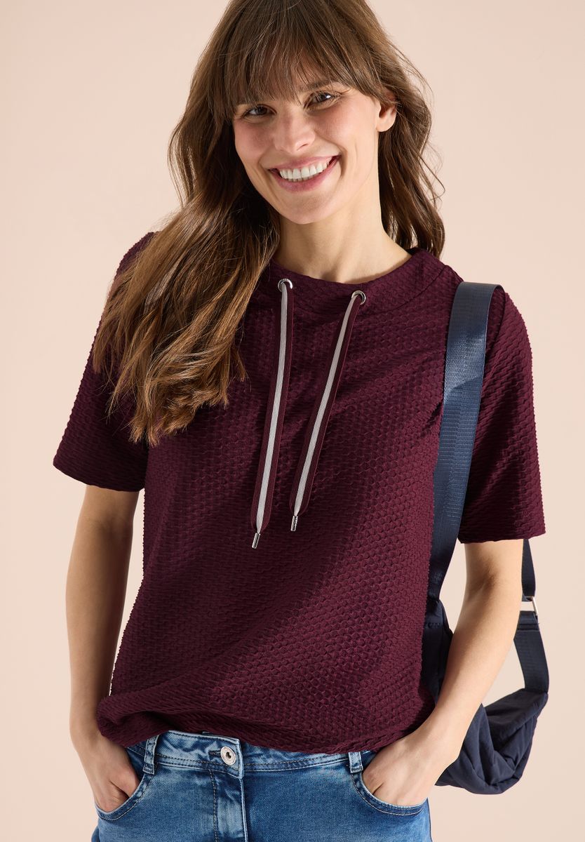 T-Shirt mit Rundhals mit Tunnelzug