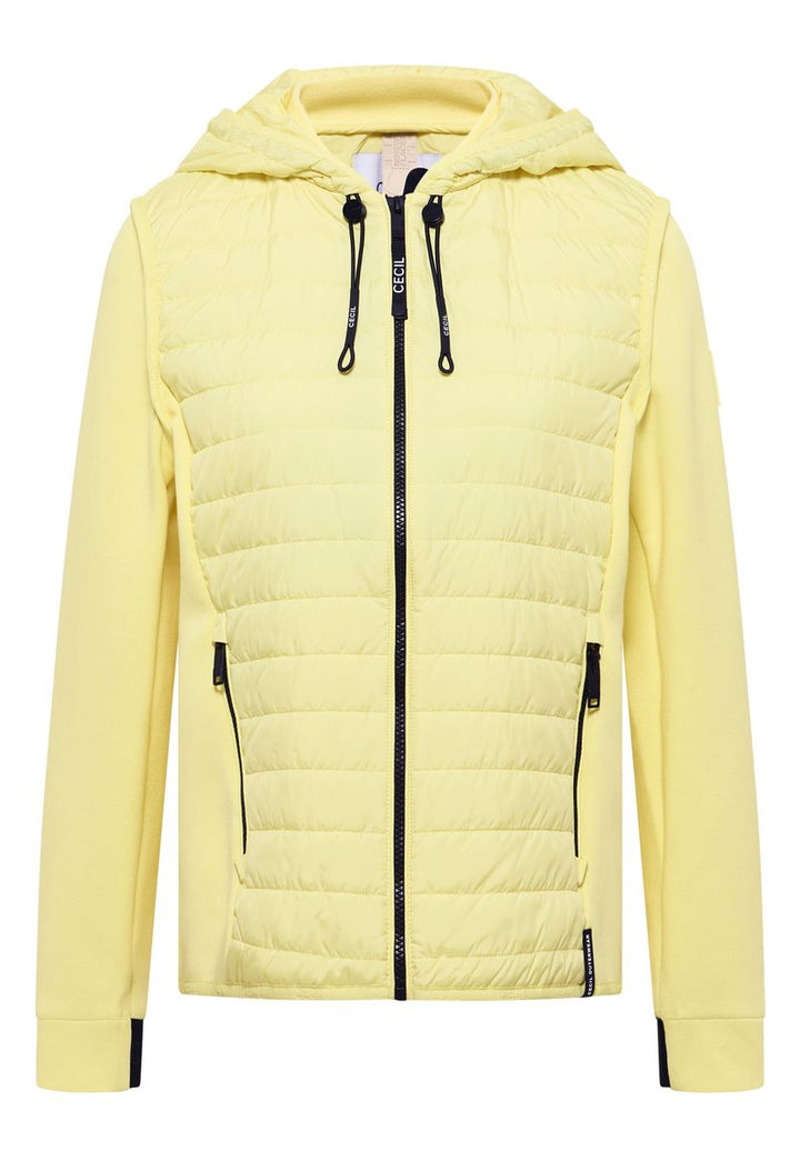 Jacke mit Strukturmix und Kapuze