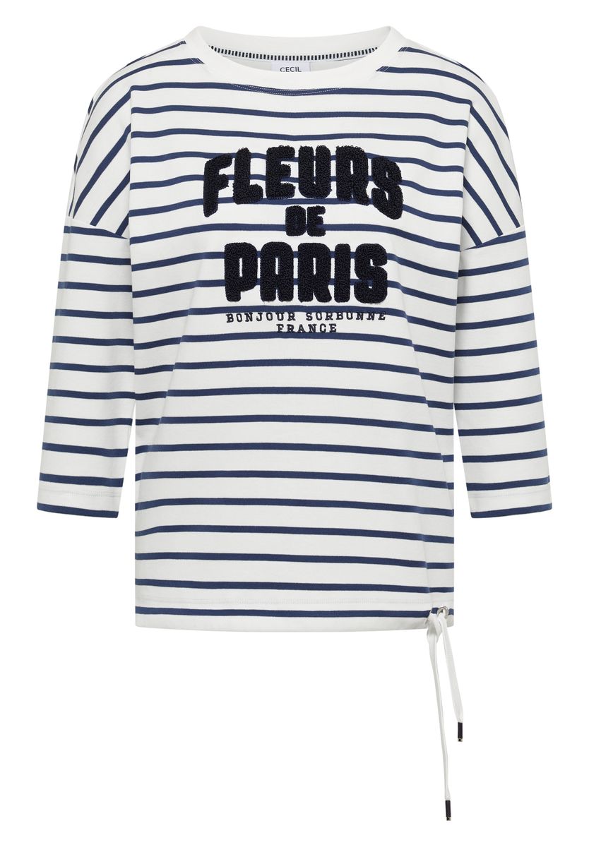 3/4-Arm Shirt mit Wording Artwork