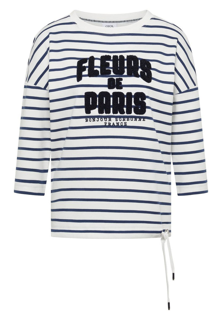 3/4-Arm Shirt mit Wording Artwork