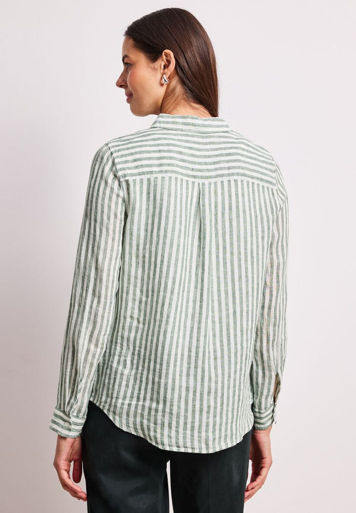 Langarm Hemdbluse aus Leinen