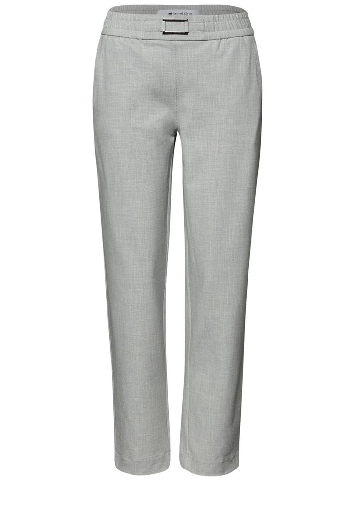 Mid Waist Slim Leg Hose mit Schnalle