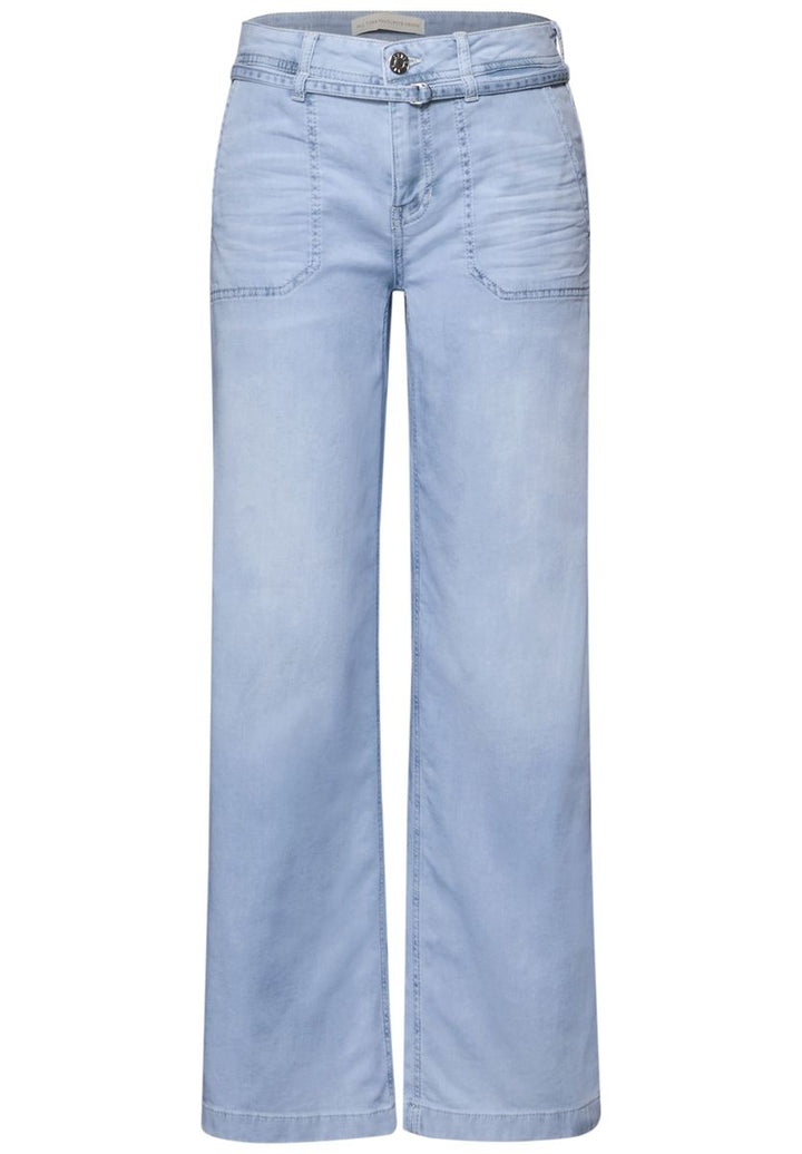Wide Leg Jeans im Bleached-Look
