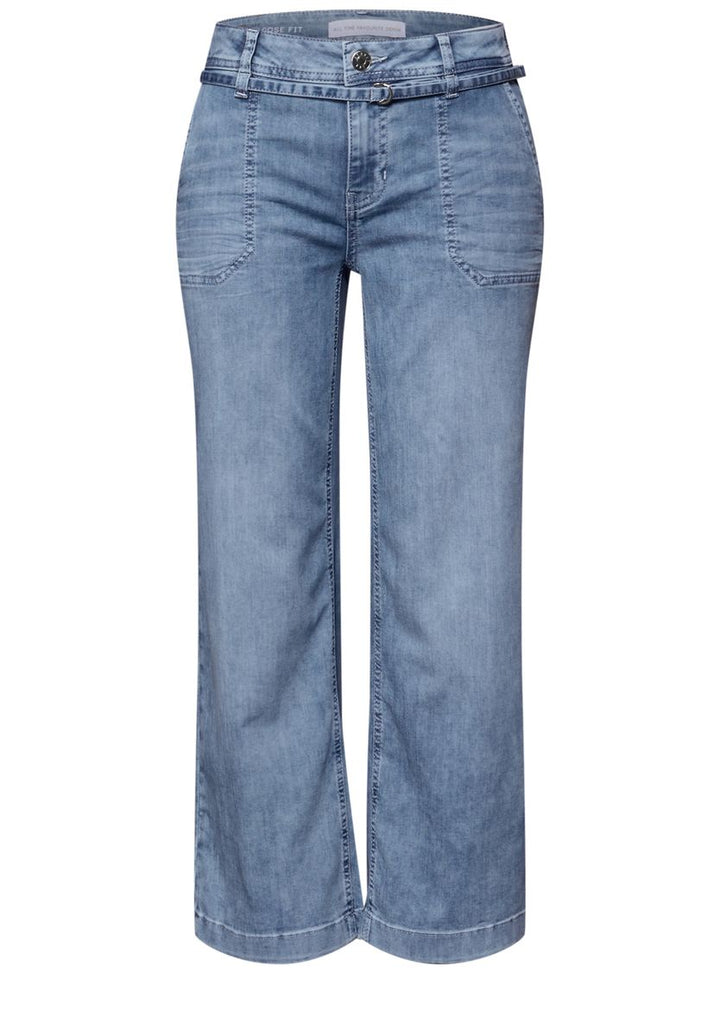 Mid Waist Wide Leg Jeans im Loose Fit
