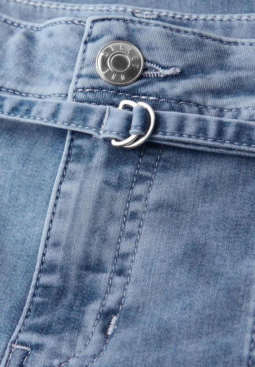 Mid Waist Wide Leg Jeans im Loose Fit