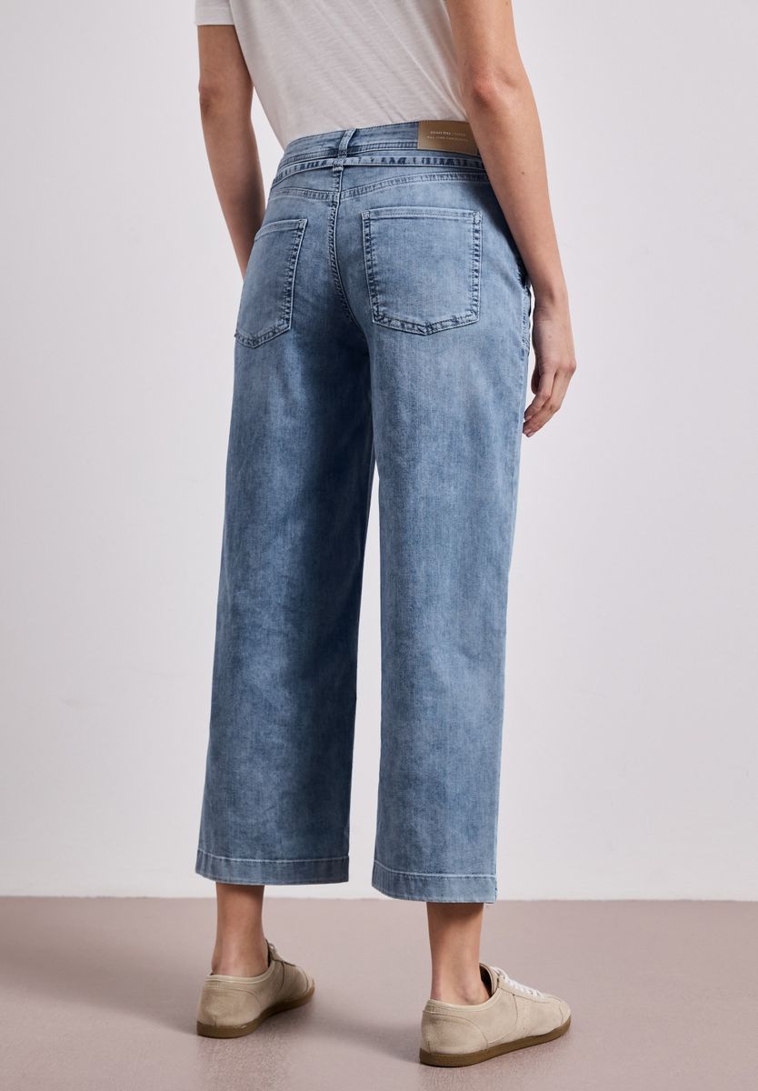 Mid Waist Wide Leg Jeans im Loose Fit