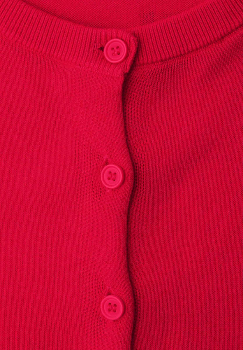 Kurzarm Cardigan mit Rundhals