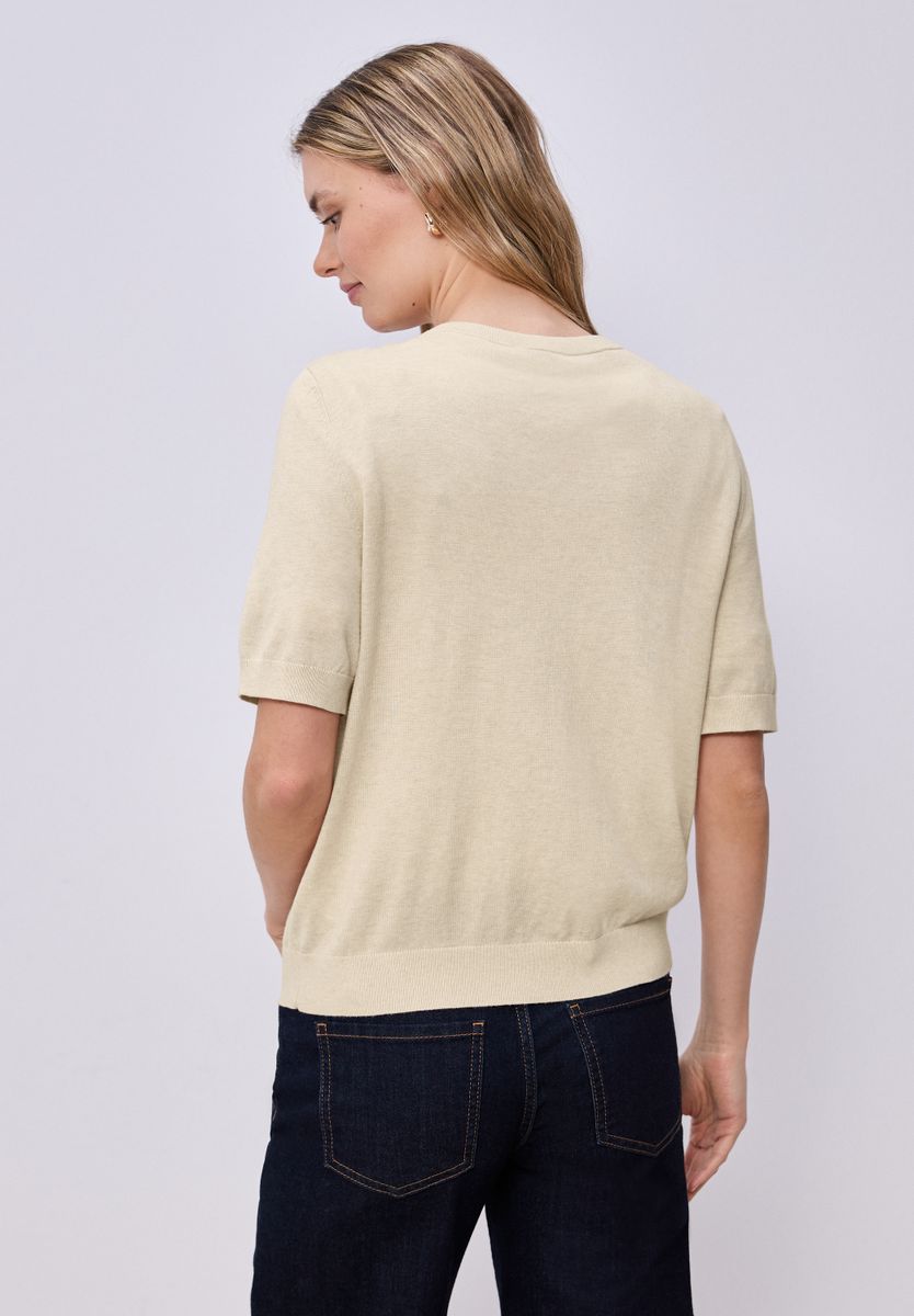 Kurzarm Cardigan mit Rundhals