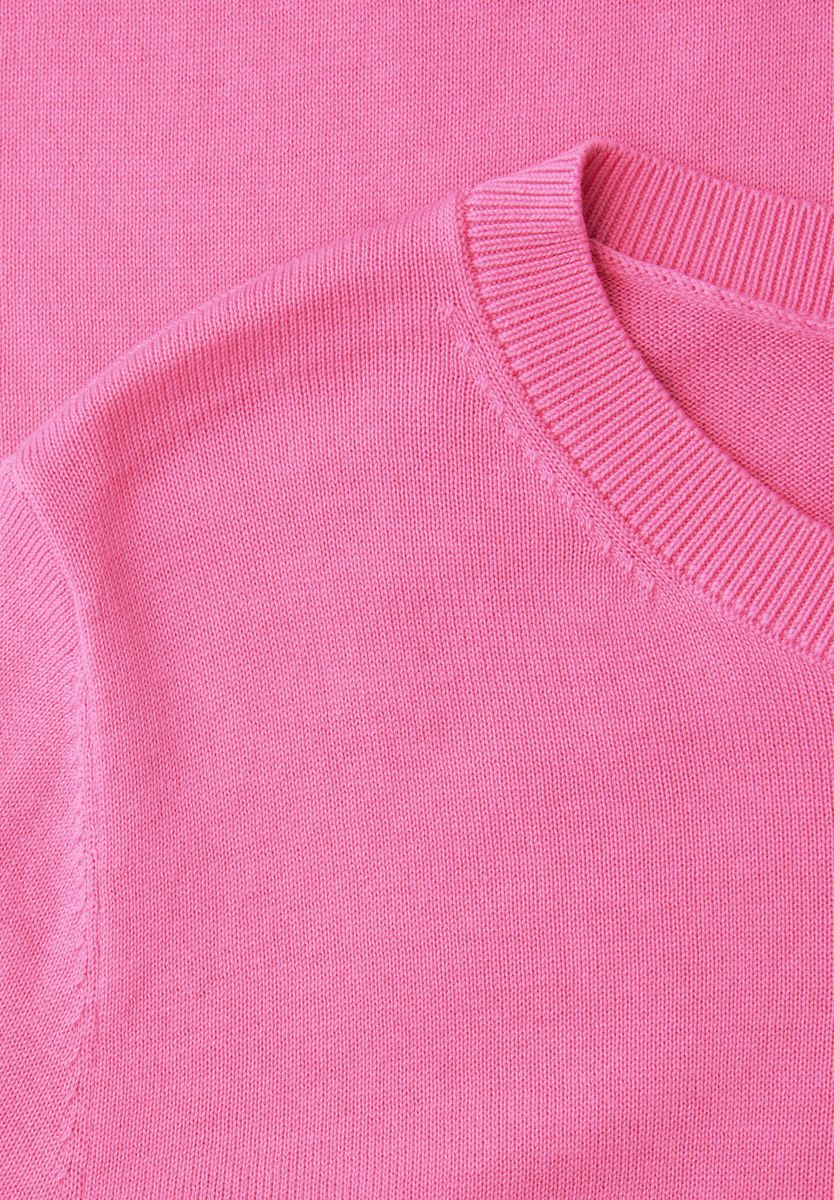 Kurzarm Pullover mit Rundhals