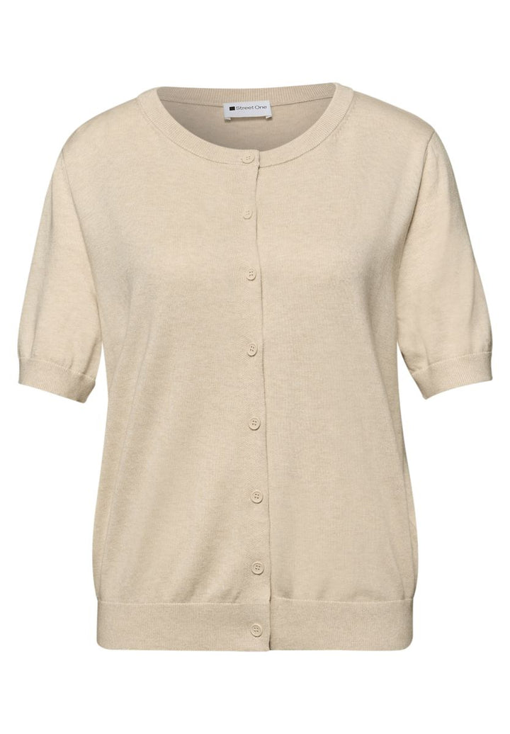 Kurzarm Cardigan mit Rundhals
