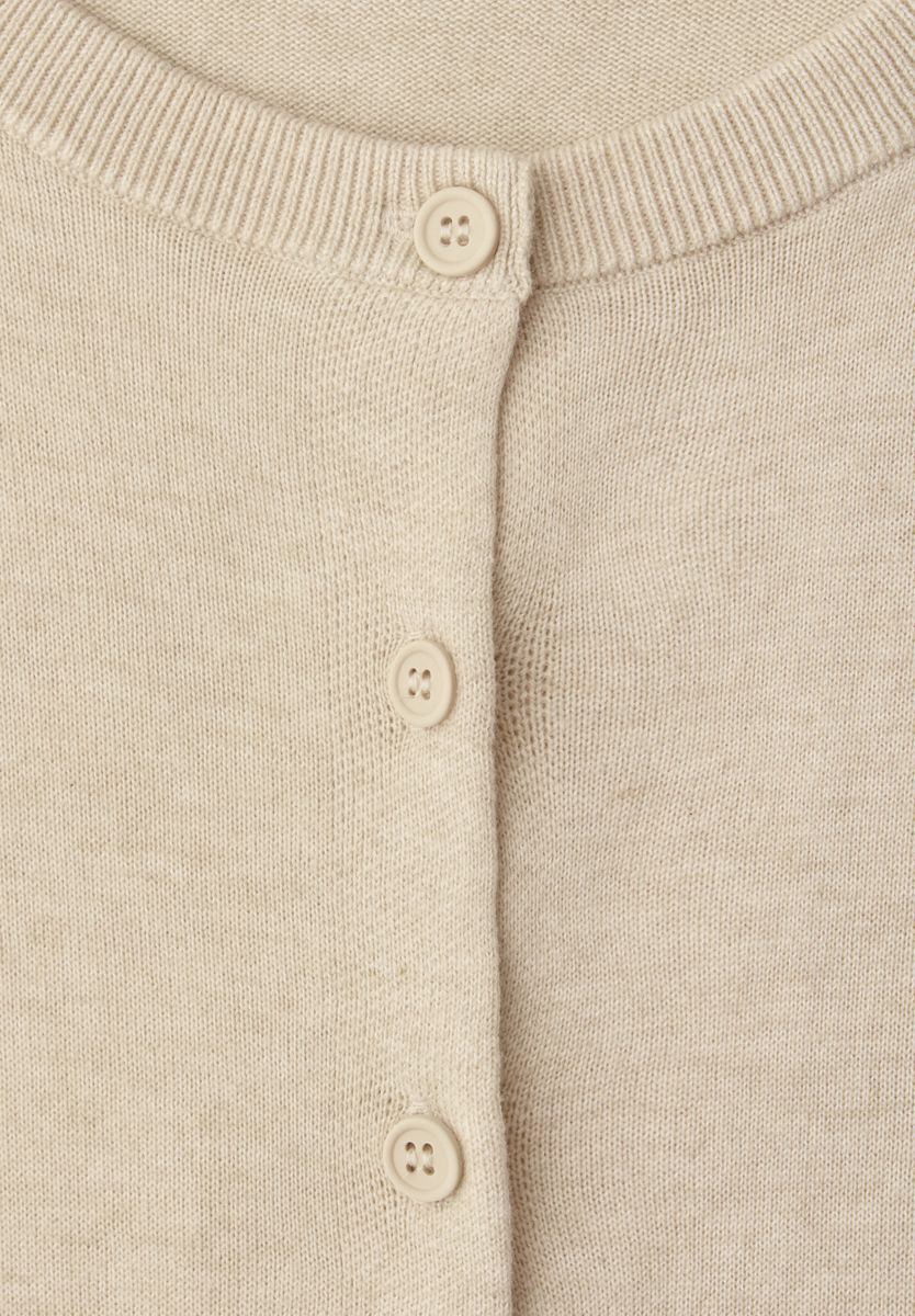 Kurzarm Cardigan mit Rundhals