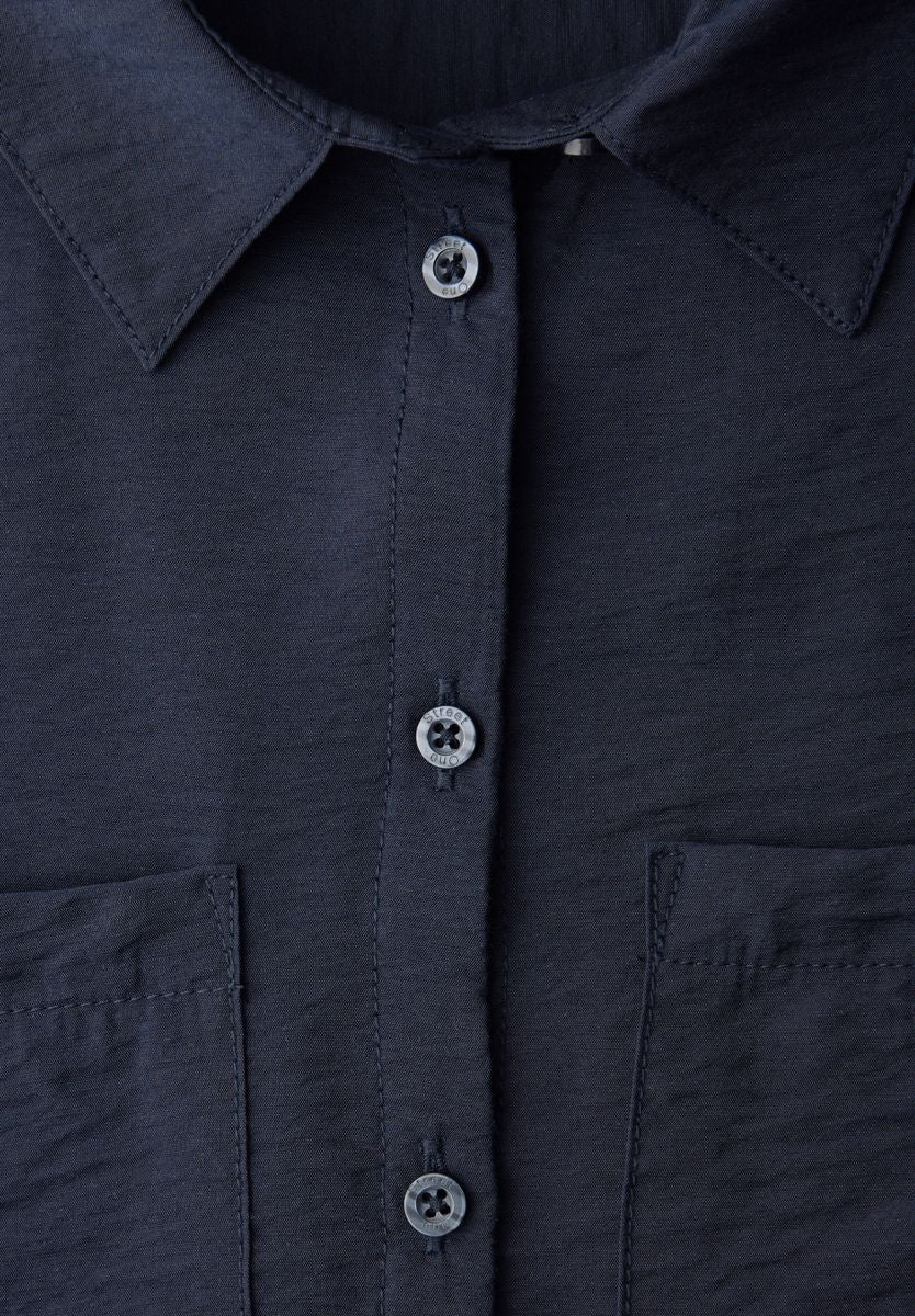 Kurzarm Bluse mit Elastiksaum
