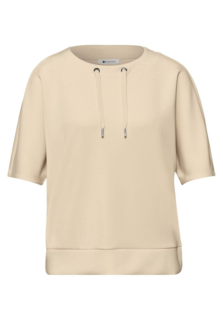 Dropped Shoulder Shirt im Silk-Look